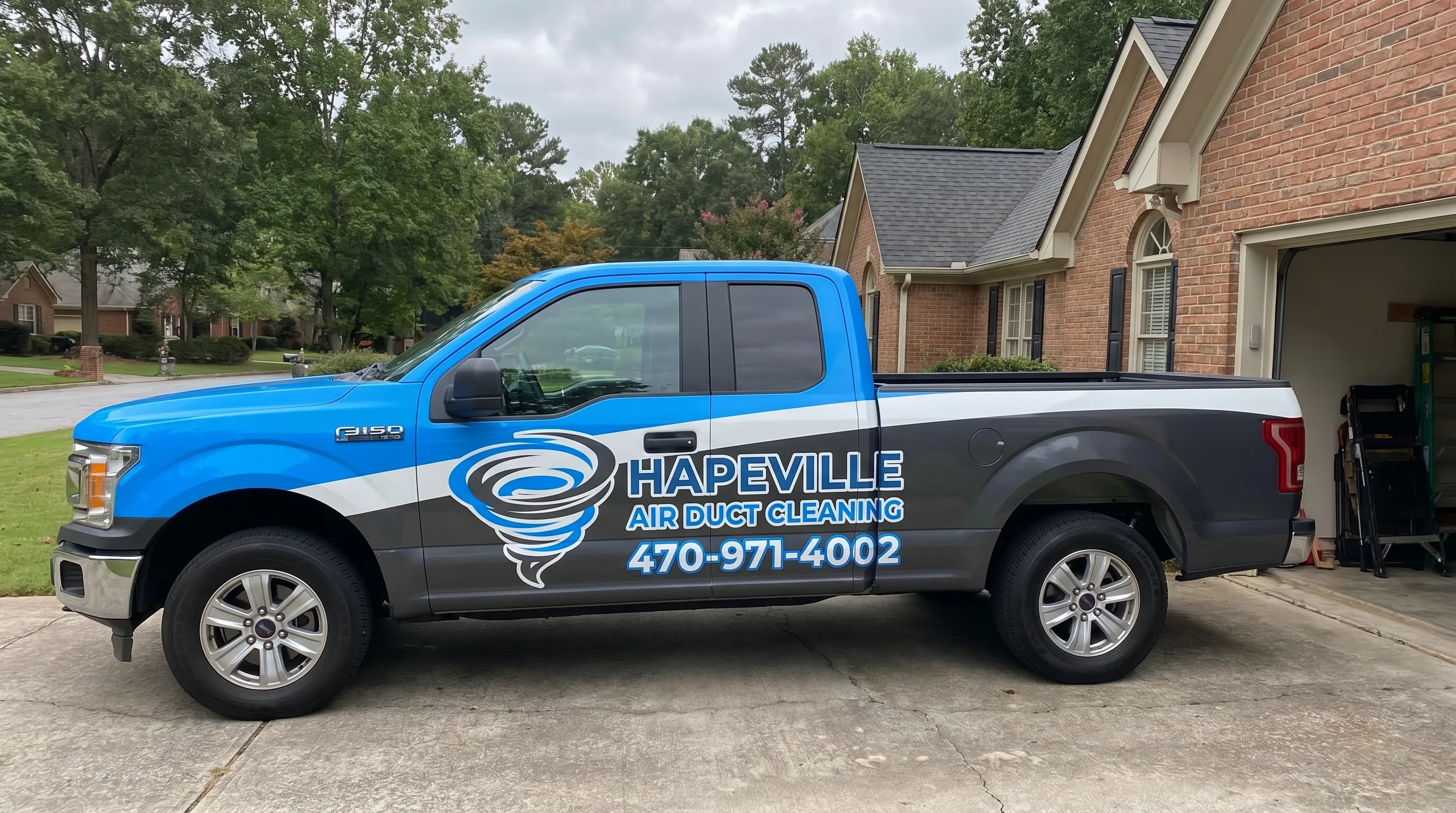 Air duct cleaning technician servicing residential ductwork in Atlanta, GA